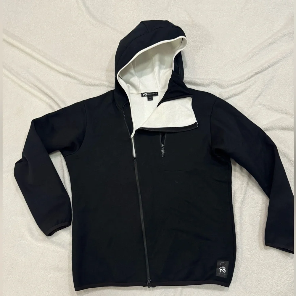 Rare Black Y-3 Adidas Fleece Zipper Hoodie